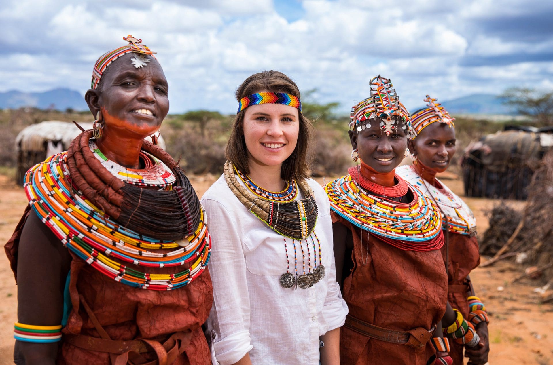 Saruni Basecamp International Womens Day Samburu Women with guest