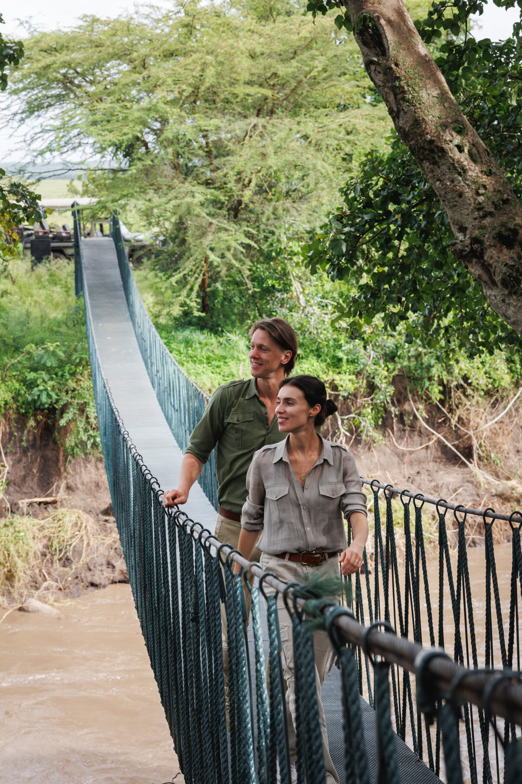 Couple at BCMM bridge, on a vacation, ideally for how long is a Kenya Safari, as part of how many nights do you need for a Kenya Safari
