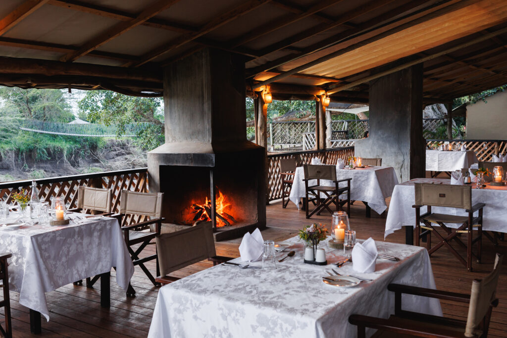 Saruni Basecamp Basecamp Masai Mara Restaurant and fire pit Saruni Basecamp Basecamp Masai Mara Restaurant and fire pit